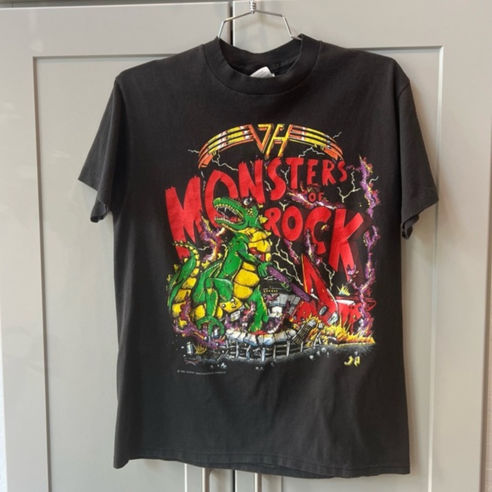 Vintage Van Halen Monsters Of Rock Tour Single Stitch Shirt Texas 1988 Medium
